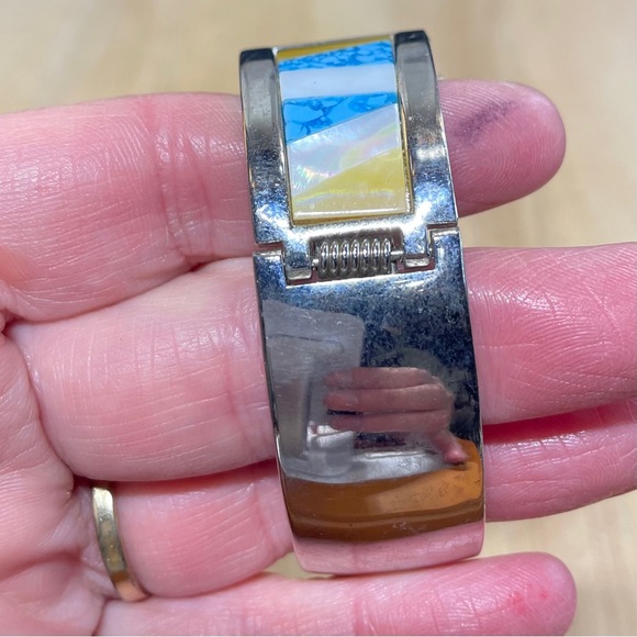 Narmi Abalone - Mother Of Pearl Enlay Vintage Cuff Watch - Picture 4 of 6